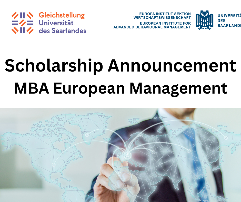 Read more about the article Ausschreibung: 2 Stipendien für den MBA „European Management“ zum WS 2024/25 !
